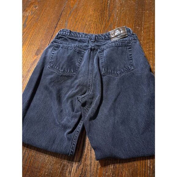 Size 10 St Johns Bay Black Relaxed Fit Cotton Denim Jeans w Pockets Belt Loops - Picture 4 of 5